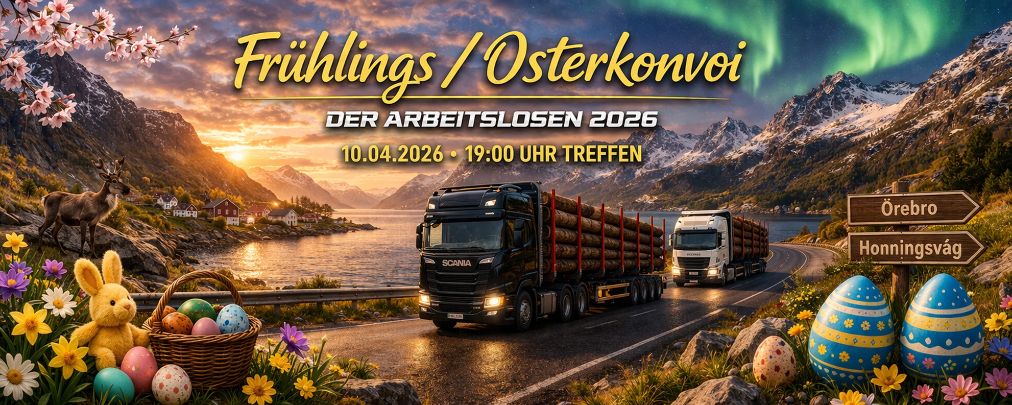 Titelbild Frühlings/Osterkonvoi der Arbeitslosen 2026